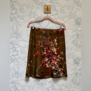 NWT Ann Taylor LOFT Floral A-Line Skirt – Silk Wool Blend